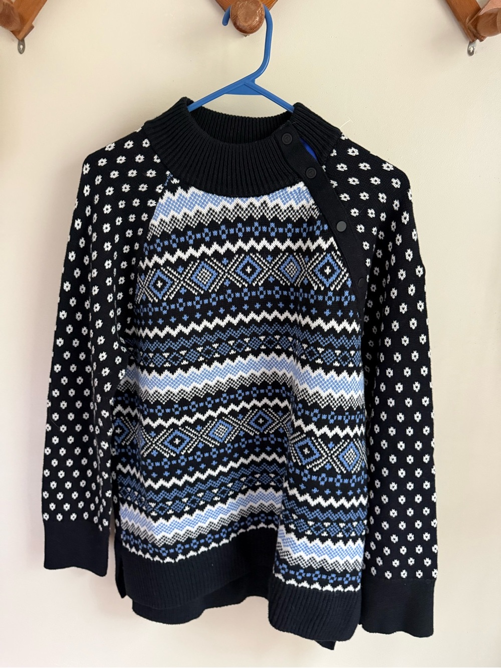 Talbots Fair Isle Sweater Wool blend Medium